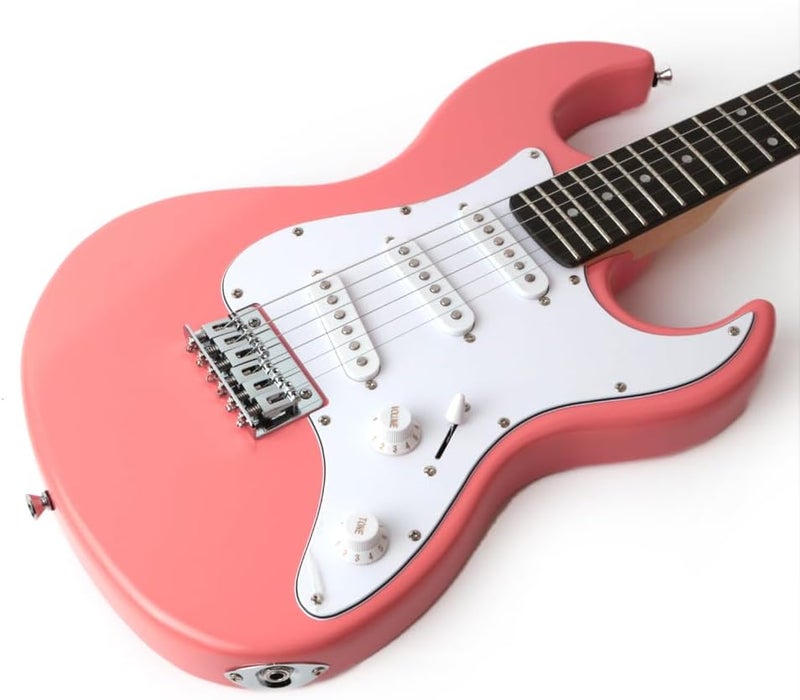 demusea Short Scale 36 Inch 3/4 Electric Mini Guitar Pink Color For Beginner Starter Travel Portable Practic With Gig Bag And Strap Phoenix Body Maple Neck - Image 3